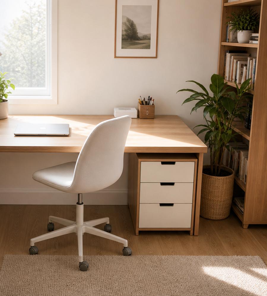 The same work room after a LumaRoom daily reset